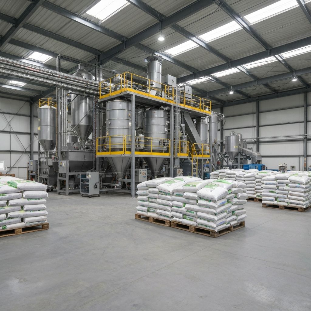 Modern poultry feed manufacturing facility